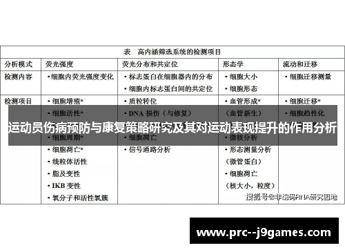 运动员伤病预防与康复策略研究及其对运动表现提升的作用分析 运动员伤病预防与康复策略研究及其对运动表现提升的作用分析